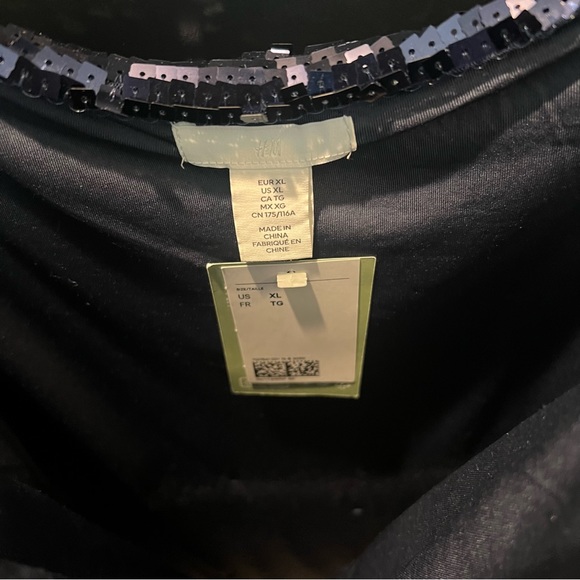 H&M Sequined Dress in Navy Blue Size XL - Picture 5 of 5